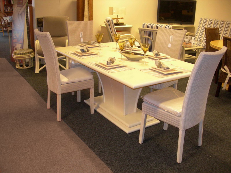 112 table Talia rectangulaire extensible rotin exodia home design rennes