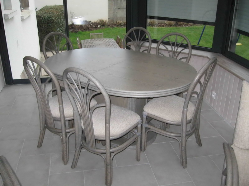 sejour Diana veranda rotin table ovale extensible exodia home design rennes