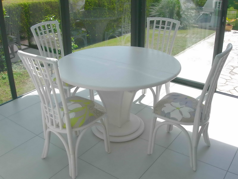 table ronde rotin Talia nata veranda exodia home design rennes
