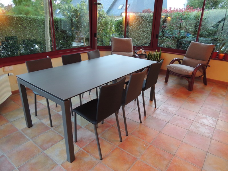 table ceramique extensible fixe chaises siero veranda