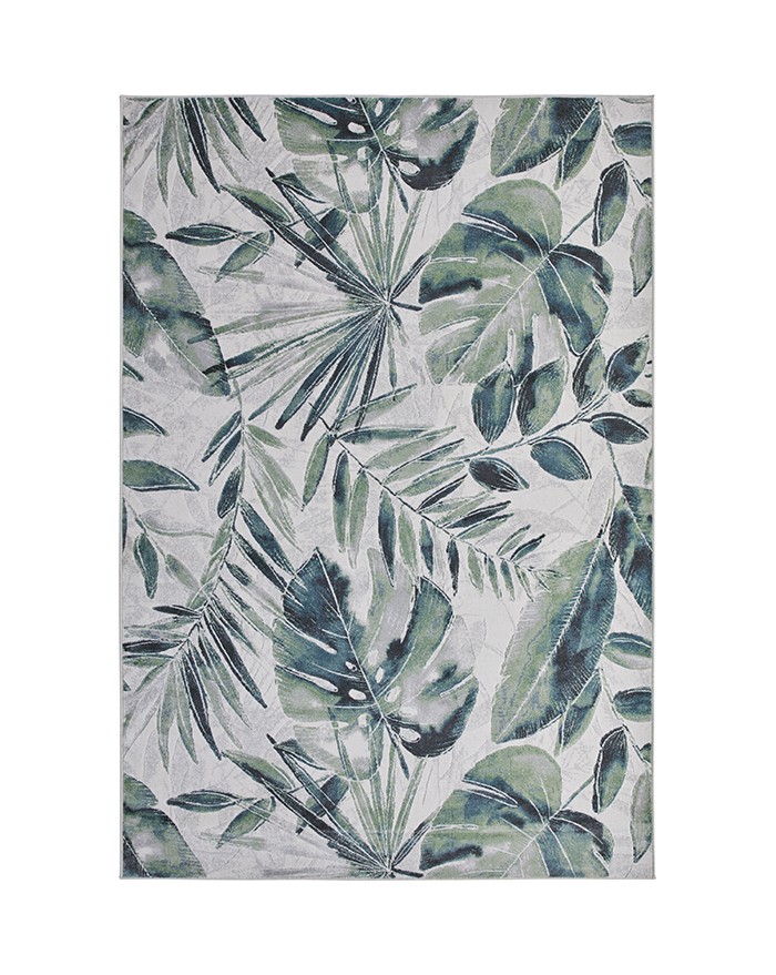 13 tapis feuilles bleu et vert