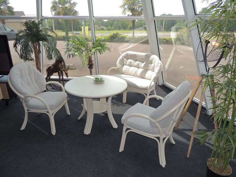 JEU canapé 2 P + 2 fauteuils + table diamètre 100 cm 3176€ -20% = 2540€