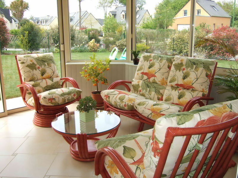 45 canape et fauteuils Valence rotin veranda rouge exodia home design rennes